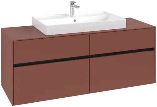 VILLEROY BOCH Toaletní skříňka Collaro, 4 výsuvy, 1400 x 548 x 500 mm, Vínově červená / Vínově červená #C08800AH