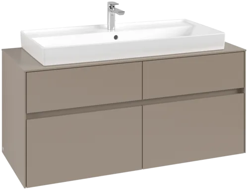 VILLEROY BOCH Toaletní skříňka Collaro, s osvětlením, 4 výsuvy, 1200 x 548 x 500 mm, taupe / taupe #C091B0VM
