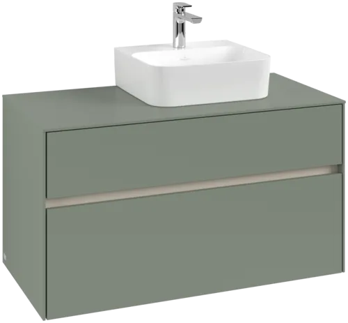 VILLEROY BOCH Toaletní skříňka Collaro, 2 výsuvy, 1000 x 548 x 500 mm, Soft Green / Soft Green #C09600AF
