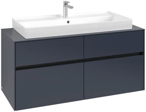 VILLEROY BOCH Toaletní skříňka Collaro, s osvětlením, 4 výsuvy, 1200 x 548 x 500 mm, Marine Blue / Marine Blue #C091B0VQ