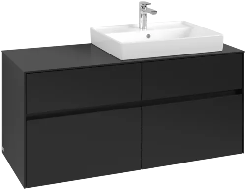 VILLEROY BOCH Toaletní skříňka Collaro, s osvětlením, 4 výsuvy, 1200 x 548 x 500 mm, Volcano Black / Volcano Black #C083B0VL