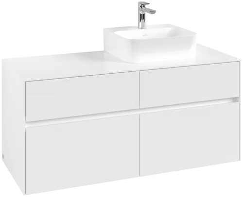 VILLEROY BOCH Toaletní skříňka Collaro, 4 výsuvy, 1200 x 548 x 500 mm, bílá matná / bílá matná #C09900MS
