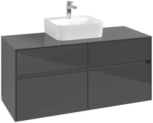 VILLEROY BOCH Collaro toaletní skříňka, 4 výsuvy, 1200 x 548 x 500 mm, lesklá šedá / lesklá šedá #C09700FP