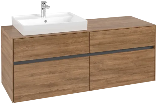 VILLEROY BOCH Toaletní skříňka Collaro, 4 výsuvy, 1400 x 548 x 500 mm, dub Kansas #C08500RH