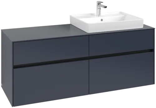 VILLEROY BOCH Toaletní skříňka Collaro, 4 zásuvky, 1400 x 548 x 500 mm, Marine Blue / Marine Blue #C08600VQ