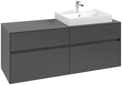 VILLEROY BOCH Toaletní skříňka Collaro, 4 výsuvy, 1400 x 548 x 500 mm, grafitová / grafitová #C08600VR