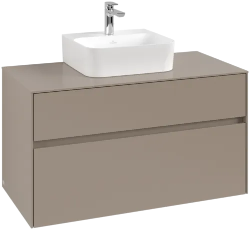 VILLEROY BOCH Toaletní skříňka Collaro, 2 výsuvy, 1000 x 548 x 500 mm, taupe / taupe #C09400VM