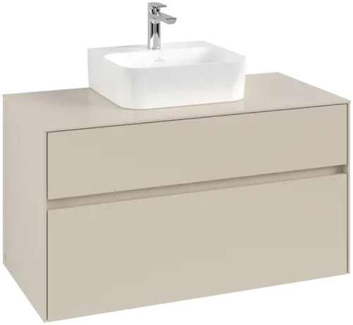 VILLEROY BOCH Toaletní skříňka Collaro, 2 výsuvy, 1000 x 548 x 500 mm, Cashmere Grey / Cashmere Grey #C09400VN