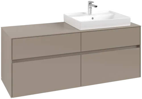 VILLEROY BOCH Toaletní skříňka Collaro, 4 výsuvy, 1400 x 548 x 500 mm, taupe / taupe #C08600VM