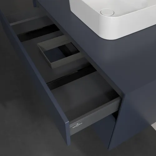 VILLEROY BOCH Toaletní skříňka Collaro, 2 výsuvy, 1000 x 548 x 500 mm, Marine Blue / Marine Blue #C09400VQ, obrázek 7