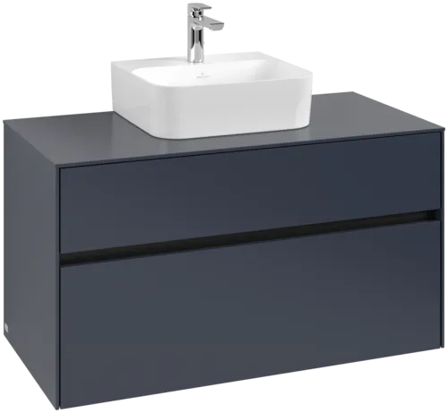 VILLEROY BOCH Toaletní skříňka Collaro, 2 výsuvy, 1000 x 548 x 500 mm, Marine Blue / Marine Blue #C09400VQ
