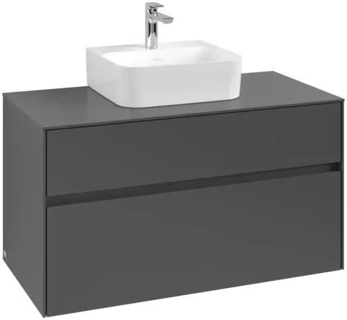 VILLEROY BOCH Collaro toaletní skříňka, 2 výsuvy, 1000 x 548 x 500 mm, grafit / grafit #C09400VR