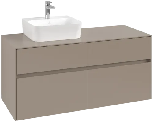 VILLEROY BOCH Toaletní skříňka Collaro, s osvětlením, 4 výsuvy, 1200 x 548 x 500 mm, taupe / taupe #C098B0VM