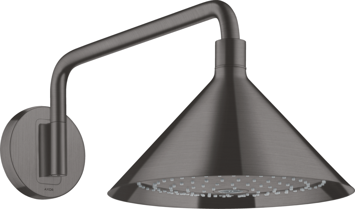 HANSGROHE AXOR Sprchy/přední horní sprcha 240 2jet se sprchovým ramenem #26021340 - kartáčovaný černý chrom