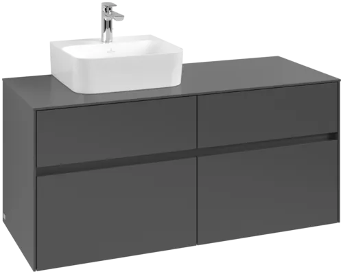 VILLEROY BOCH Collaro toaletní skříňka, s osvětlením, 4 výsuvy, 1200 x 548 x 500 mm, Grafit / Grafit #C098B0VR