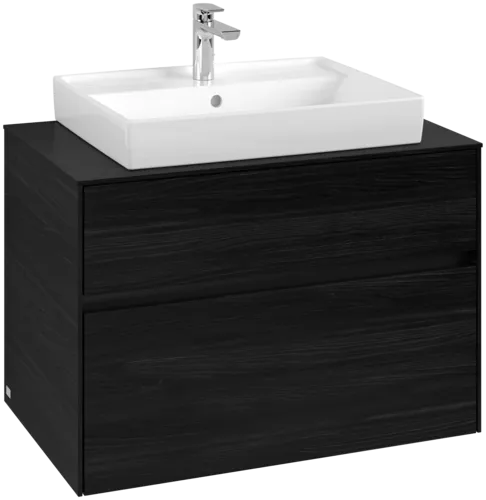 VILLEROY BOCH Toaletní skříňka Collaro, 2 výsuvy, 800 x 548 x 500 mm, černý dub / černý dub #C08000AB