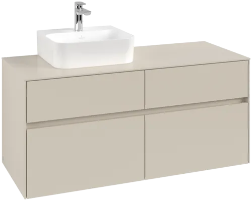 VILLEROY BOCH Toaletní skříňka Collaro, s osvětlením, 4 výsuvy, 1200 x 548 x 500 mm, Cashmere Grey / Cashmere Grey #C098B0VN