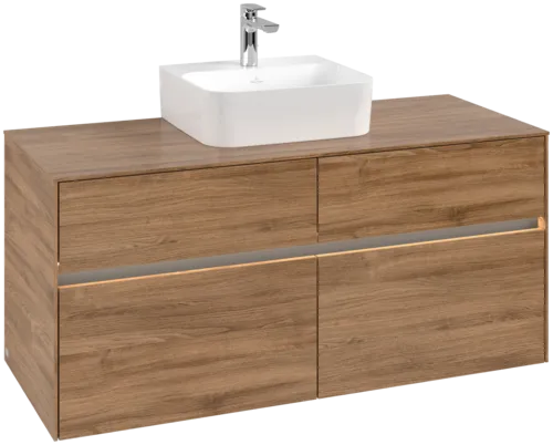 VILLEROY BOCH Toaletní skříňka Collaro, s osvětlením, 4 výsuvy, 1200 x 548 x 500 mm, dub Kansas / dub Kansas #C097B0RH
