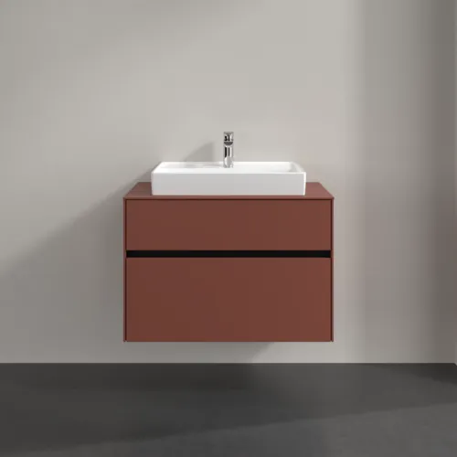 VILLEROY BOCH Toaletní skříňka Collaro, 2 výsuvy, 800 x 548 x 500 mm, vínově červená / vínově červená #C08000AH, obrázek 3