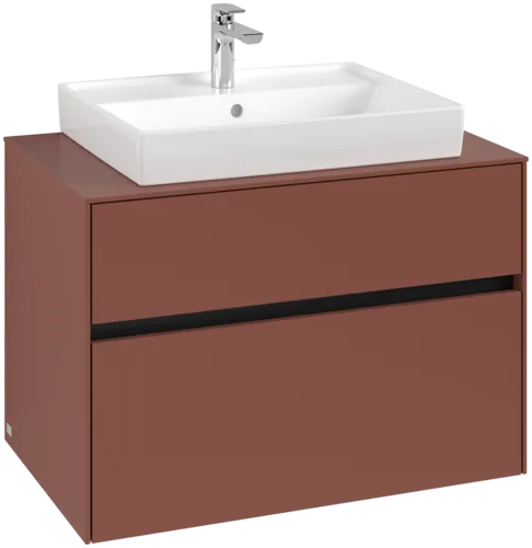 VILLEROY BOCH Toaletní skříňka Collaro, 2 výsuvy, 800 x 548 x 500 mm, vínově červená / vínově červená #C08000AH