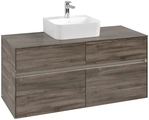 VILLEROY BOCH Toaletní skříňka Collaro, s osvětlením, 4 výsuvy, 1200 x 548 x 500 mm, Kamenný dub / Kamenný dub #C097B0RK
