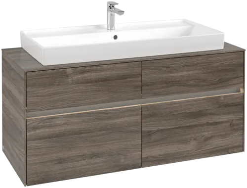 VILLEROY BOCH Umyvadlová skříňka Collaro, s osvětlením, 4 výsuvy, 1200 x 548 x 500 mm, dub kamenný #C091B0RK