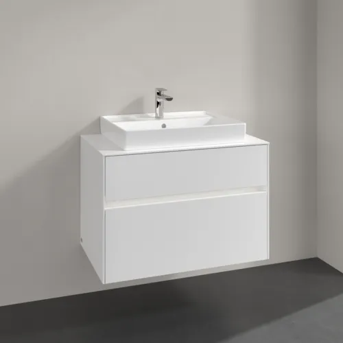 VILLEROY BOCH Collaro toaletní skříňka, s osvětlením, 2 výsuvy, 800 x 548 x 500 mm, bílá matná / bílá matná #C080B0MS, obrázek 2