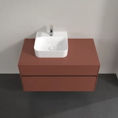 VILLEROY BOCH Toaletní skříňka Collaro, 2 výsuvy, 1000 x 548 x 500 mm, vínově červená / vínově červená #C09500AH, obrázek 4