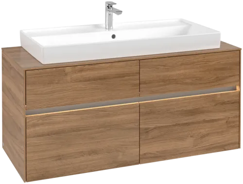 VILLEROY BOCH Umyvadlová skříňka Collaro, s osvětlením, 4 výsuvy, 1200 x 548 x 500 mm, dub Kansas #C091B0RH
