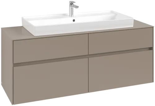 VILLEROY BOCH Toaletní skříňka Collaro, s osvětlením, 4 výsuvy, 1400 x 548 x 500 mm, taupe / taupe #C092B0VM