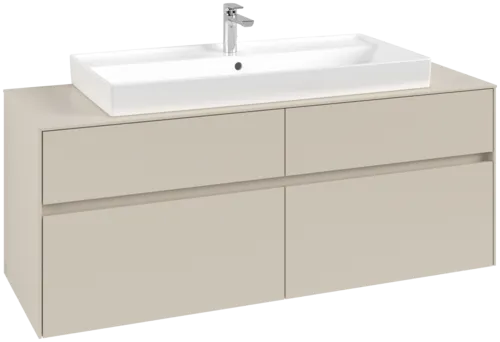 VILLEROY BOCH Toaletní skříňka Collaro, s osvětlením, 4 výsuvy, 1400 x 548 x 500 mm, Cashmere Grey / Cashmere Grey #C092B0VN