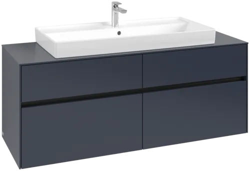 VILLEROY BOCH Toaletní skříňka Collaro, s osvětlením, 4 výsuvy, 1400 x 548 x 500 mm, Marine Blue / Marine Blue #C092B0VQ