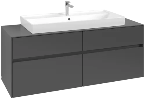 VILLEROY BOCH Collaro toaletní skříňka, s osvětlením, 4 výsuvy, 1400 x 548 x 500 mm, Grafit / Grafit #C092B0VR