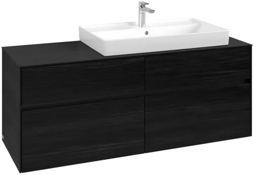 VILLEROY BOCH Toaletní skříňka Collaro, 4 výsuvy, 1400 x 548 x 500 mm, černý dub / černý dub #C09000AB