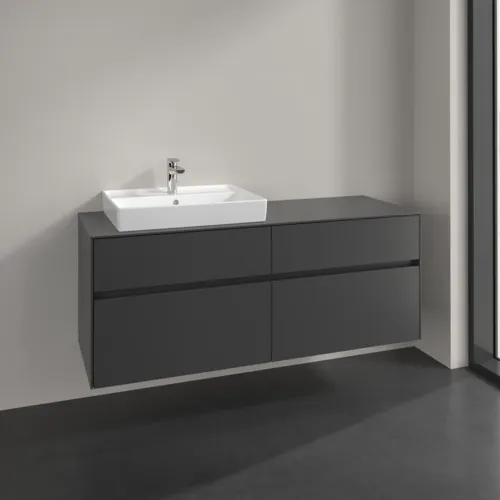 VILLEROY BOCH Toaletní skříňka Collaro, 4 výsuvy, 1400 x 548 x 500 mm, grafitová / grafitová #C08500VR, obrázek 2