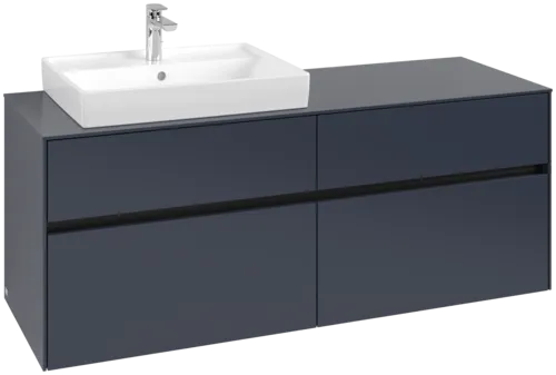 VILLEROY BOCH Toaletní skříňka Collaro, 4 zásuvky, 1400 x 548 x 500 mm, Marine Blue / Marine Blue #C08500VQ