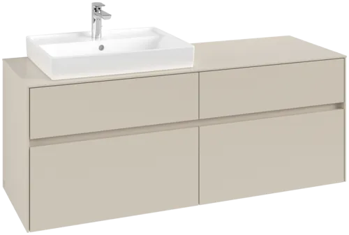 VILLEROY BOCH Toaletní skříňka Collaro, 4 výsuvy, 1400 x 548 x 500 mm, Cashmere Grey / Cashmere Grey #C08500VN