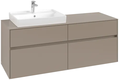 VILLEROY BOCH Toaletní skříňka Collaro, 4 výsuvy, 1400 x 548 x 500 mm, taupe / taupe #C08500VM