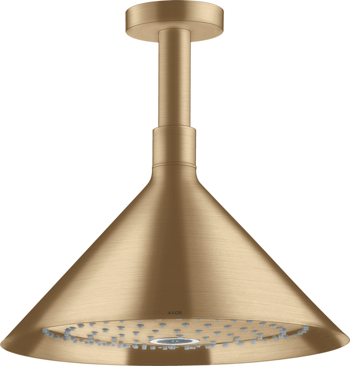 HANSGROHE AXOR Sprchy/přední horní sprcha 240 2jet s připojením ke stropu #26022140 - kartáčovaný bronz