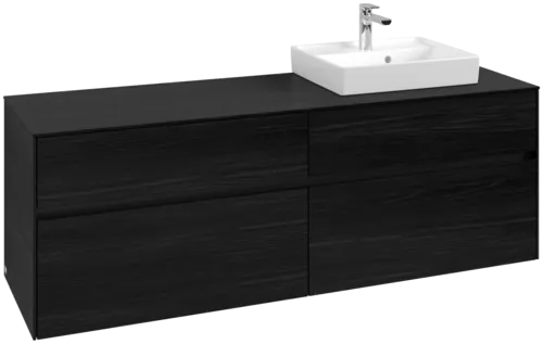 VILLEROY BOCH Toaletní skříňka Collaro, s osvětlením, 4 výsuvy, 1600 x 548 x 500 mm, černý dub / černý dub #C079B0AB