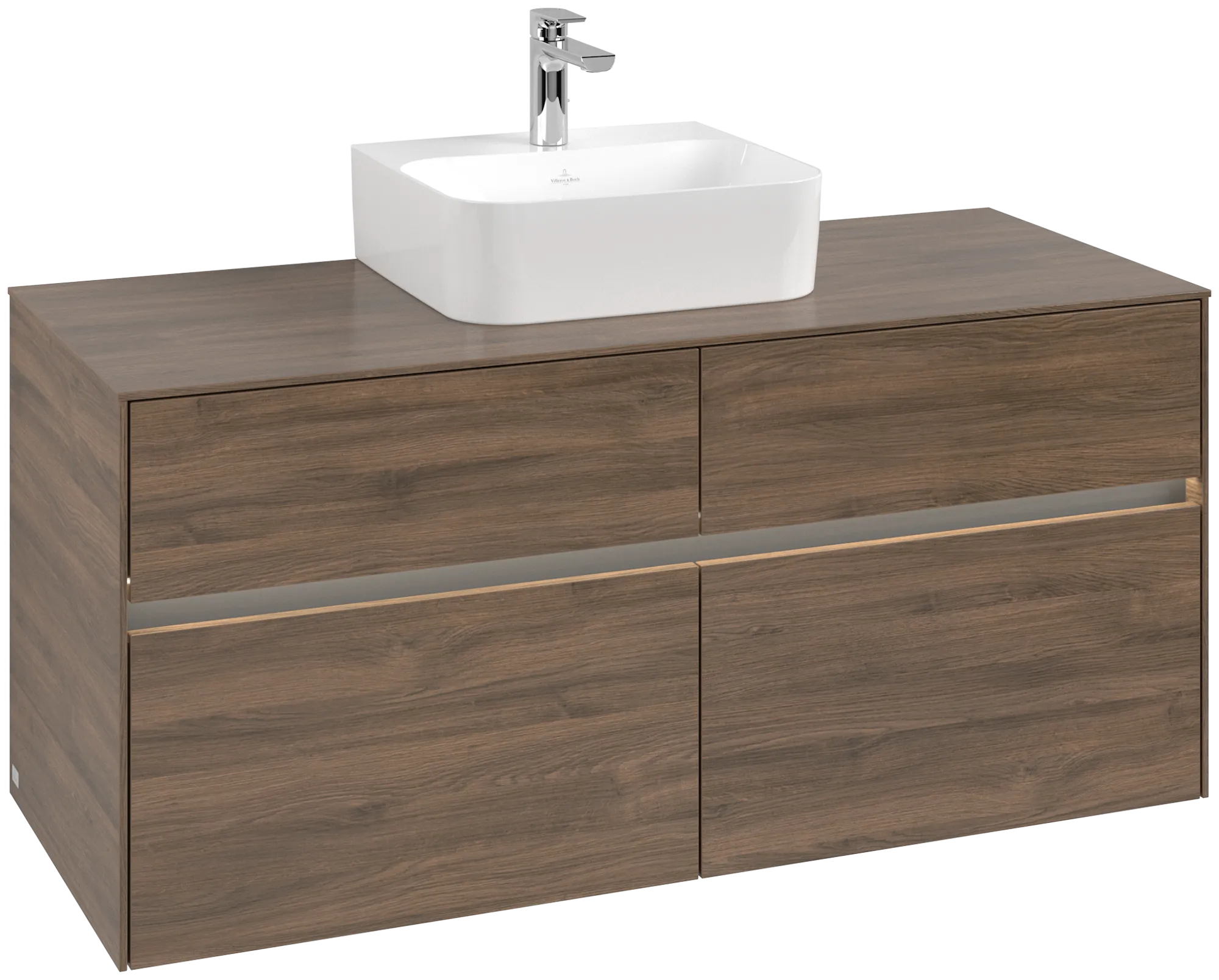 VILLEROY BOCH Toaletní skříňka Collaro, s osvětlením, 4 výsuvy, 1200 x 548 x 500 mm, Arizona Oak / Arizona Oak #C097B0VH