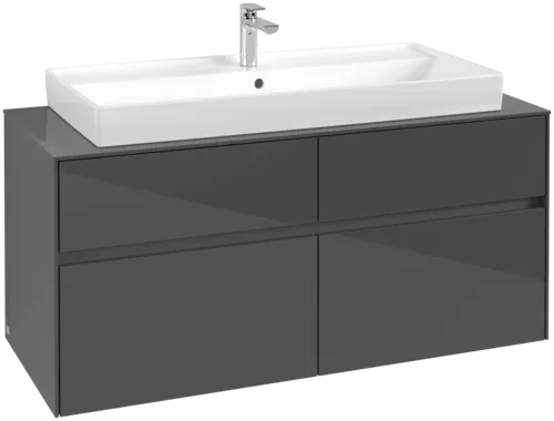 VILLEROY BOCH Collaro toaletní skříňka, 4 výsuvy, 1200 x 548 x 500 mm, lesklá šedá / lesklá šedá #C09100FP