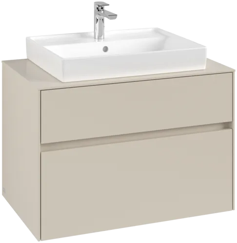 VILLEROY BOCH Toaletní skříňka Collaro, 2 výsuvy, 800 x 548 x 500 mm, Cashmere Grey / Cashmere Grey #C08000VN