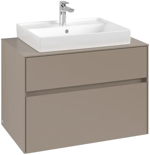 VILLEROY BOCH Toaletní skříňka Collaro, 2 výsuvy, 800 x 548 x 500 mm, taupe / taupe #C08000VM