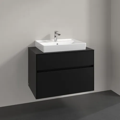 VILLEROY BOCH Toaletní skříňka Collaro, 2 výsuvy, 800 x 548 x 500 mm, Volcano Black / Volcano Black #C08000VL, obrázek 2