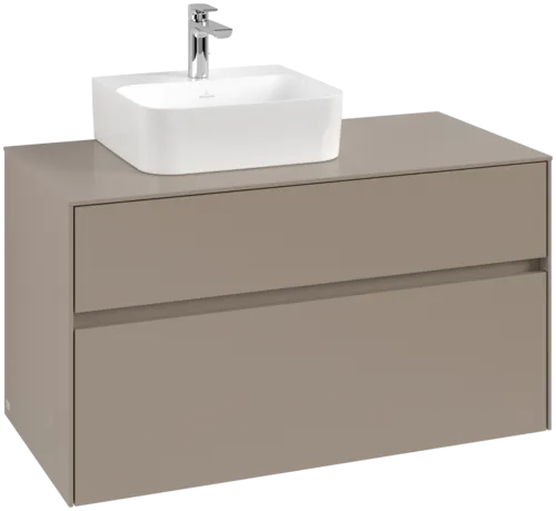 VILLEROY BOCH Toaletní skříňka Collaro, 2 výsuvy, 1000 x 548 x 500 mm, taupe / taupe #C09500VM