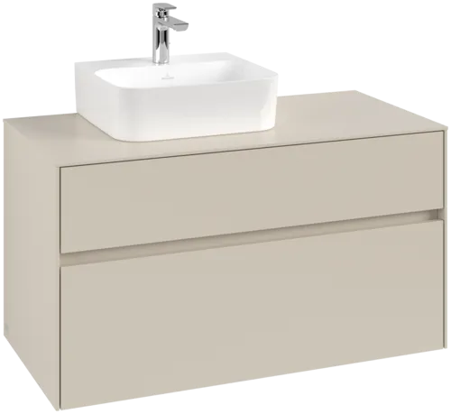 VILLEROY BOCH Toaletní skříňka Collaro, 2 výsuvy, 1000 x 548 x 500 mm, Cashmere Grey / Cashmere Grey #C09500VN