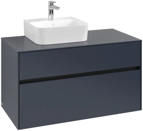 VILLEROY BOCH Toaletní skříňka Collaro, 2 výsuvy, 1000 x 548 x 500 mm, Marine Blue / Marine Blue #C09500VQ