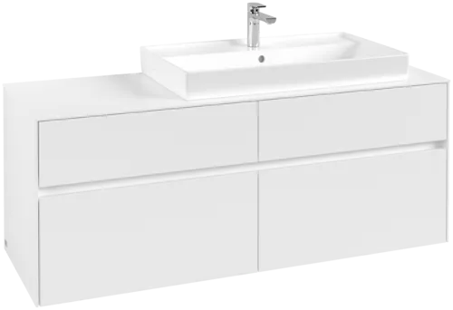 VILLEROY BOCH Toaletní skříňka Collaro, 4 výsuvy, 1400 x 548 x 500 mm, bílá matná / bílá matná #C09000MS
