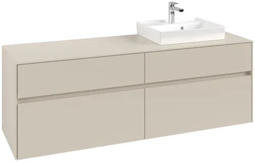 VILLEROY BOCH Toaletní skříňka Collaro, 4 výsuvy, 1600 x 548 x 500 mm, Cashmere Grey / Cashmere Grey #C07900VN
